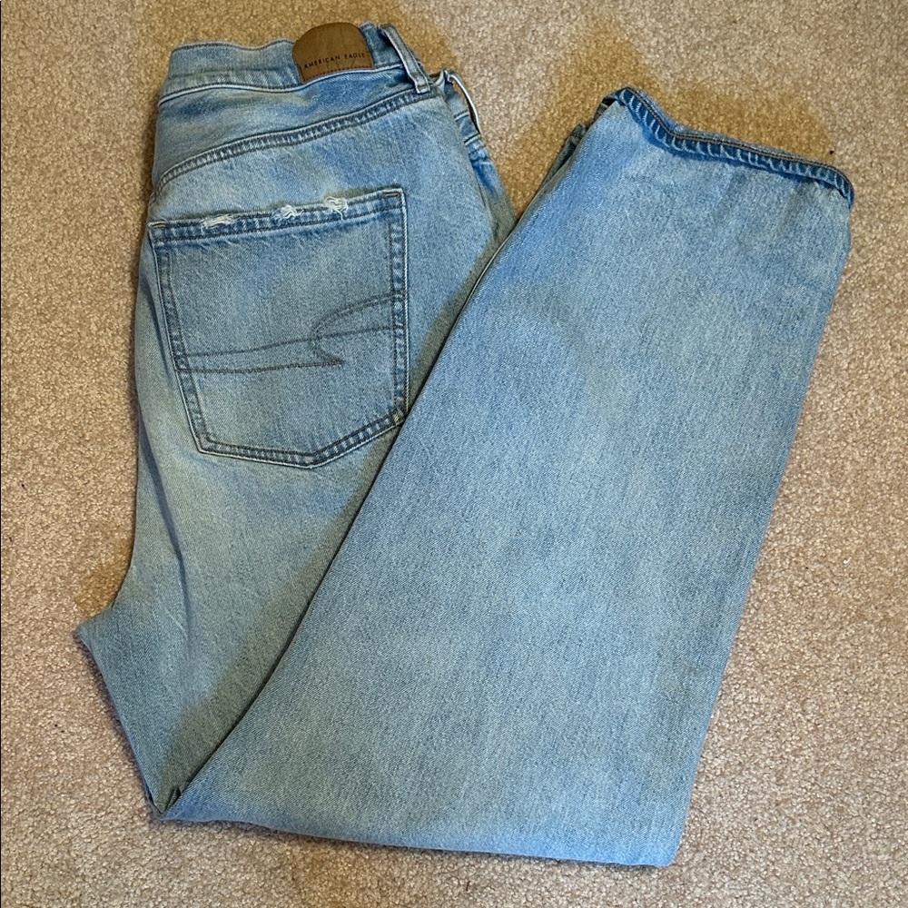 American Eagle Outfitters Light Blue Baggy Jean.  Straight leg.